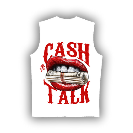White Bankroll Sleeveless Tee