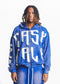 Blue Havin Moguls Cropped Zip Up Hoodie
