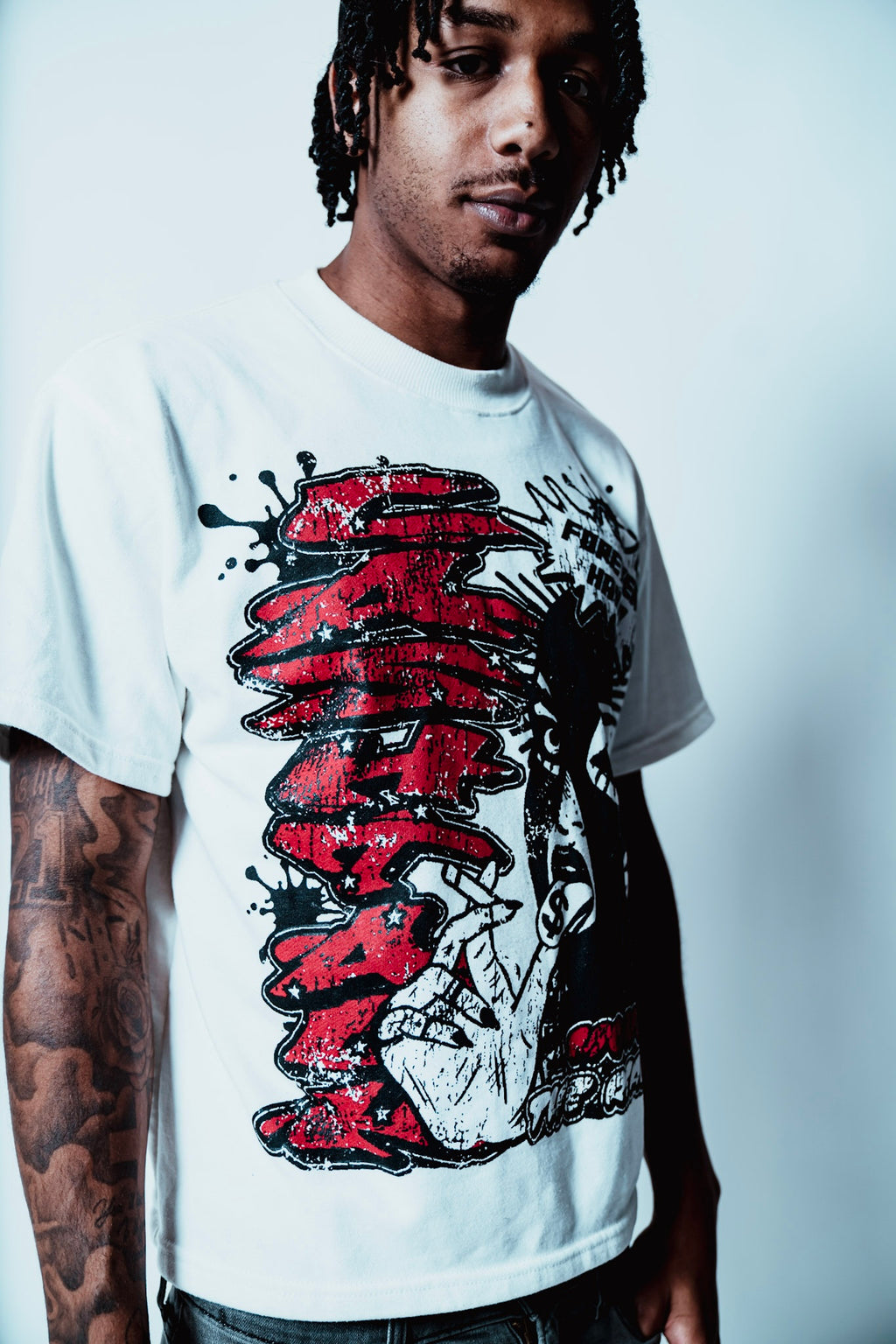 Red Forever Havin Cropped T-Shirt