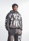 Black Havin Moguls Cropped Zip Up Hoodie