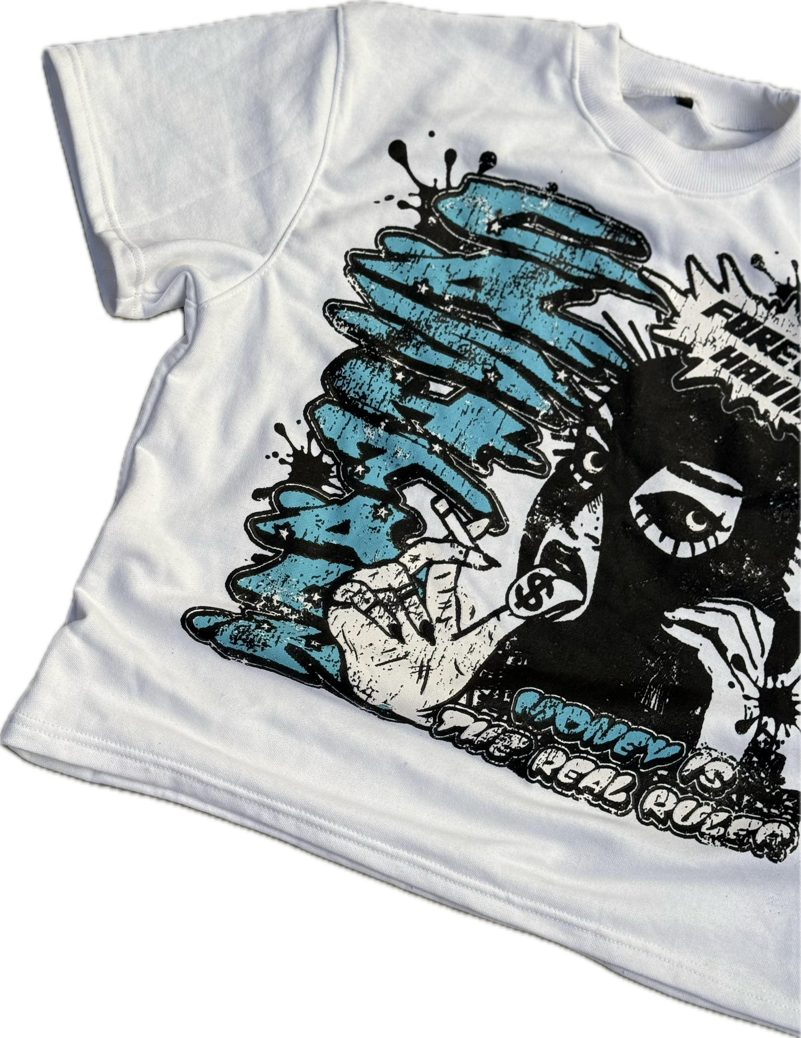 Blue Forever Havin Cropped T-Shirt