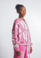 Pink Havin Moguls Cropped Zip Up Hoodie