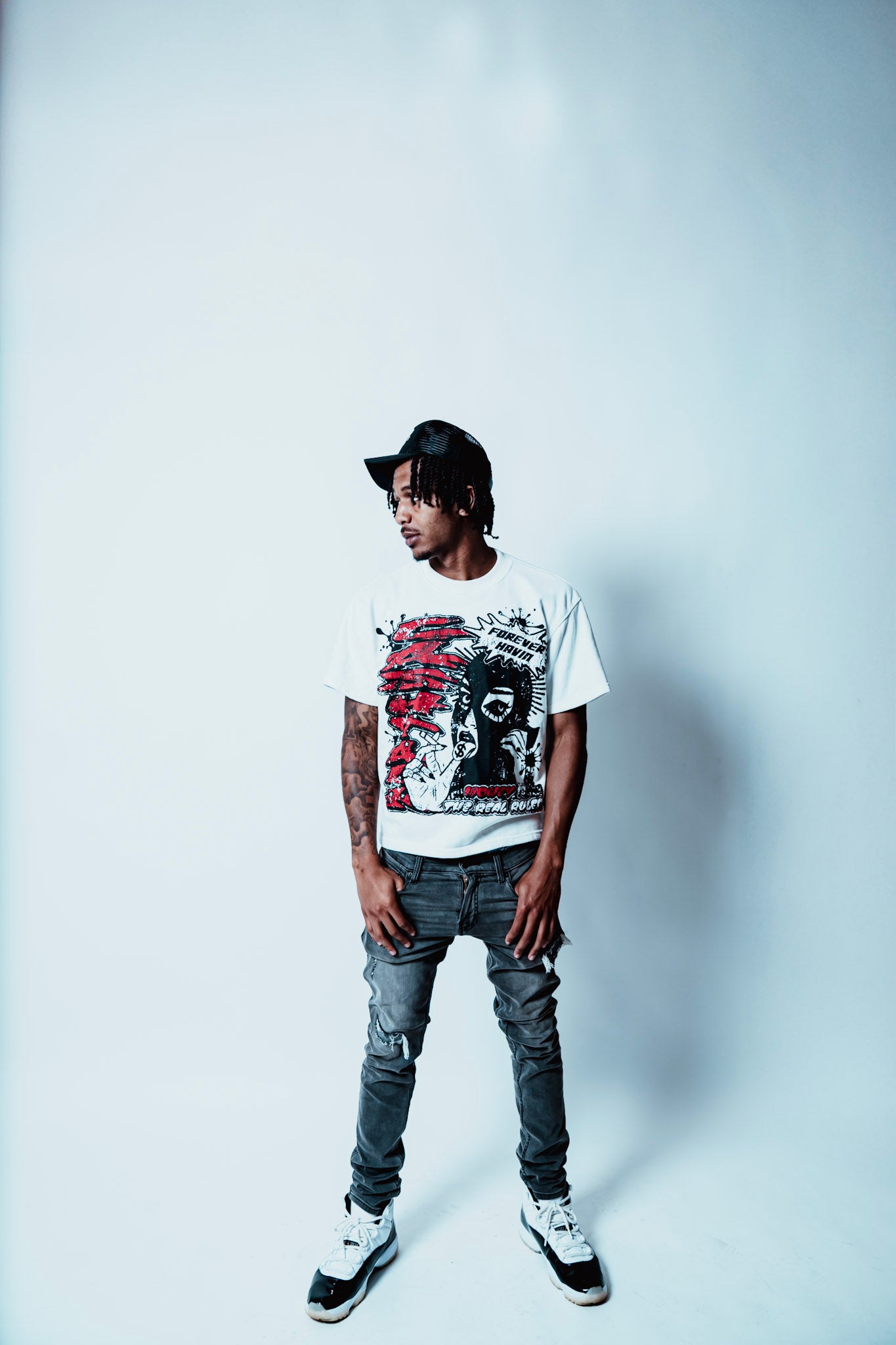 Red Forever Havin Cropped T-Shirt