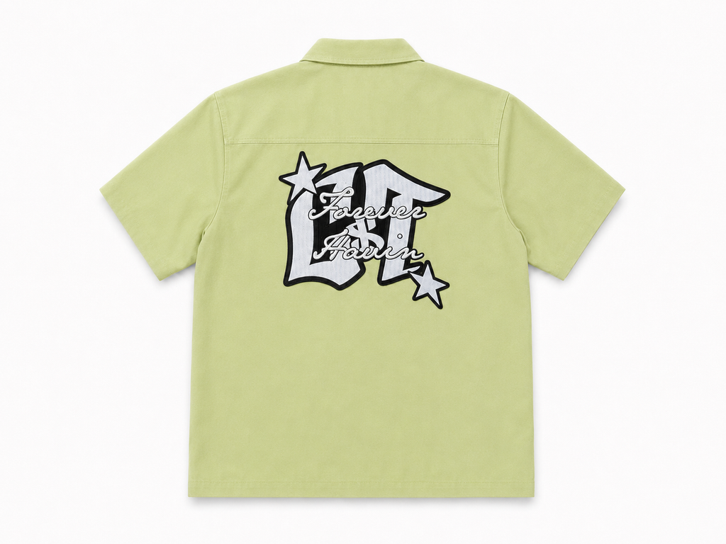 Mint Green Cotton Canvas Workers Tee