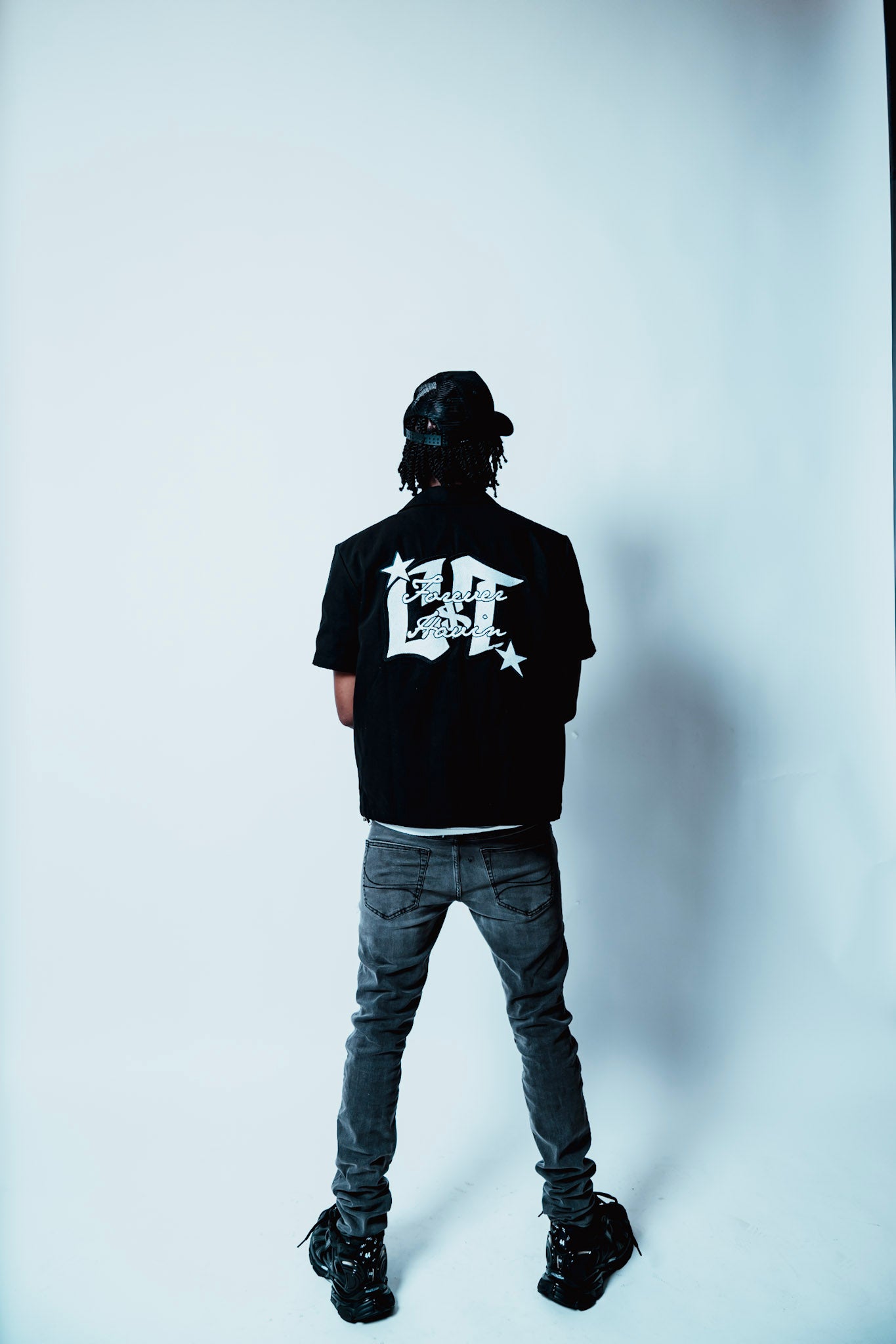 Black Cotton Canvas Workers Tee