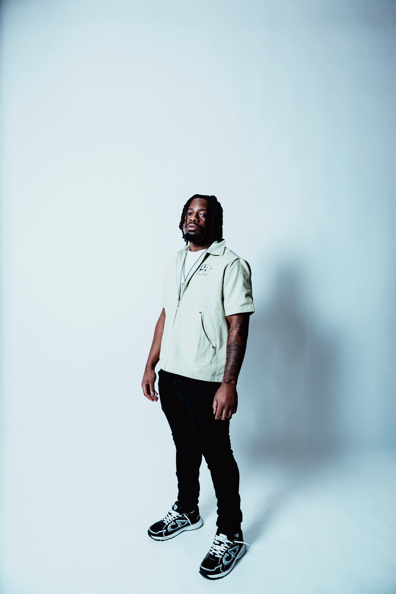 Mint Green Cotton Canvas Workers Tee