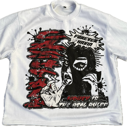 Red Forever Havin Cropped T-Shirt
