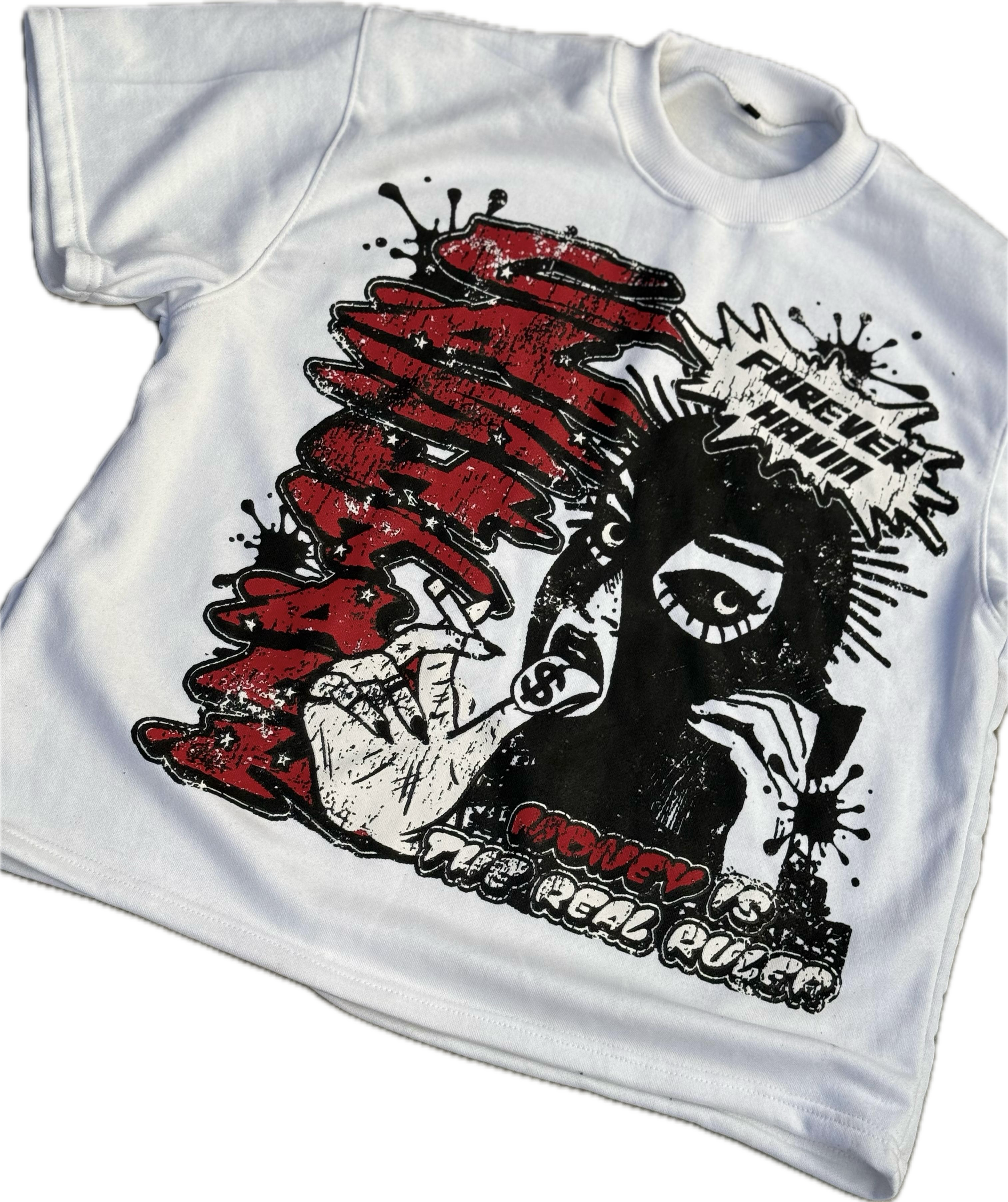 Red Forever Havin Cropped T-Shirt