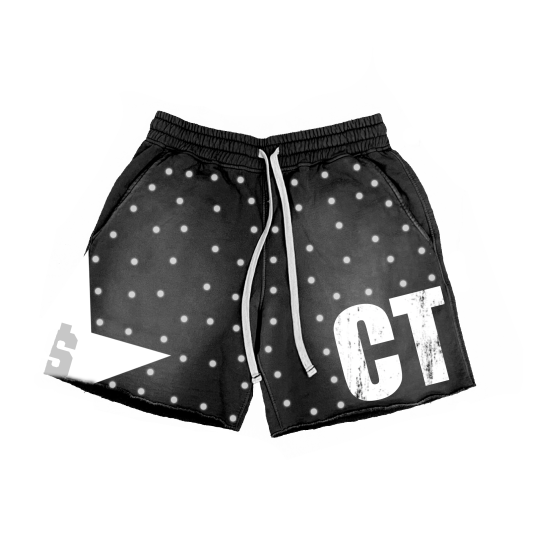 Black Havin Star Rhinestone Shorts