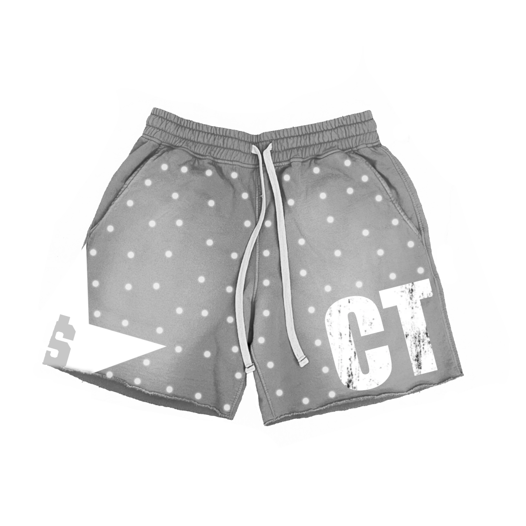 Grey Havin Star Rhinestone Shorts