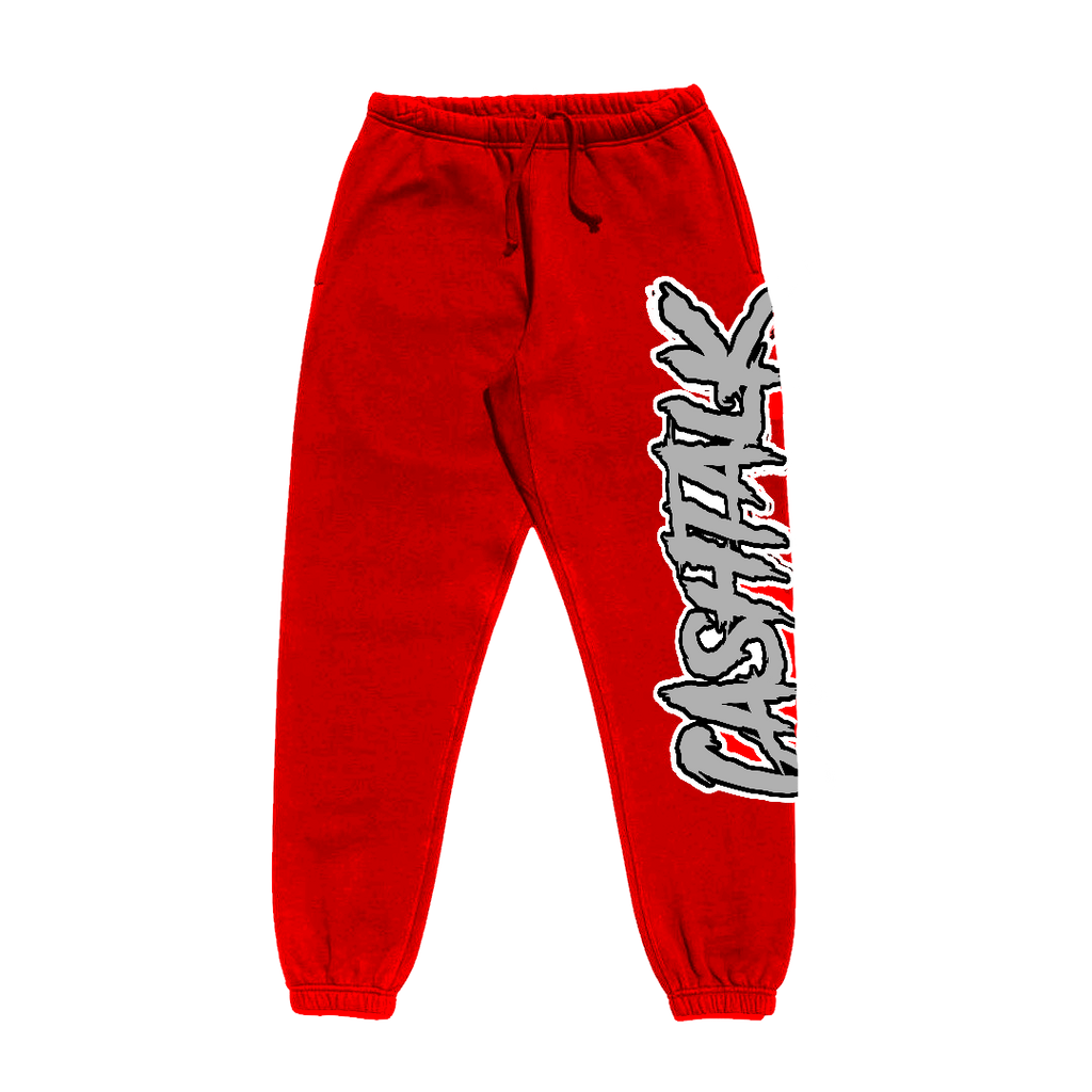 Red Biz Talk Sweatpants