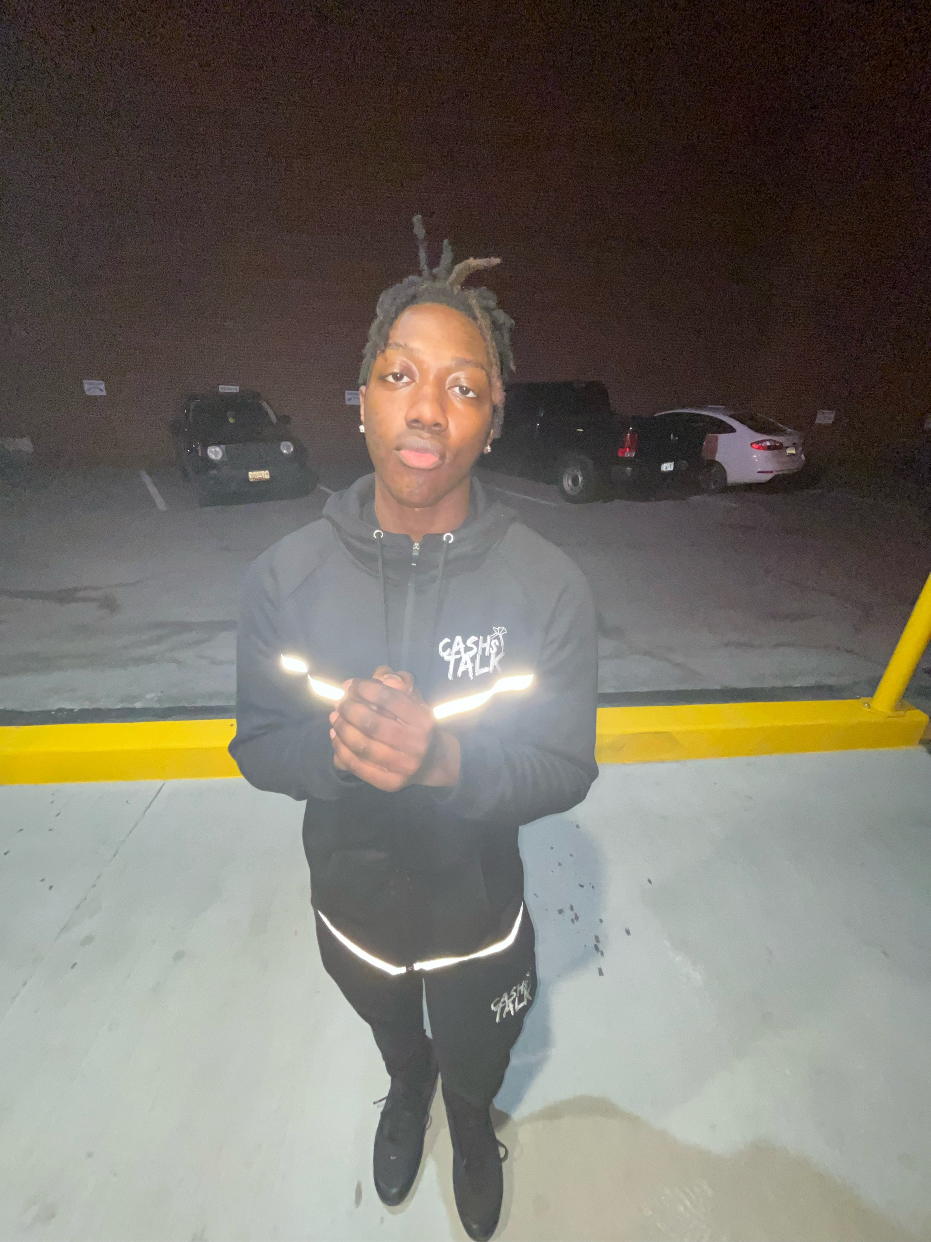 Black Cash Talk Tech Pants