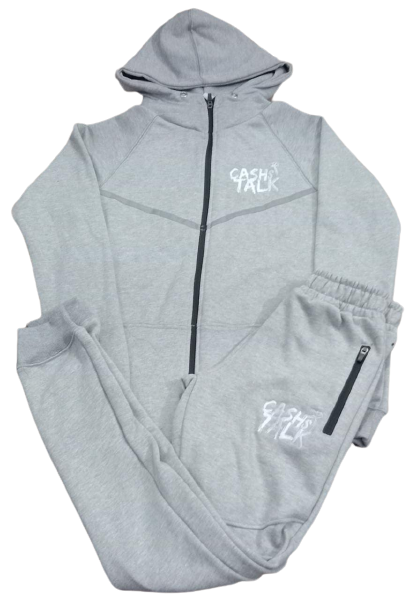 Grey Cash Talk Tech Pants