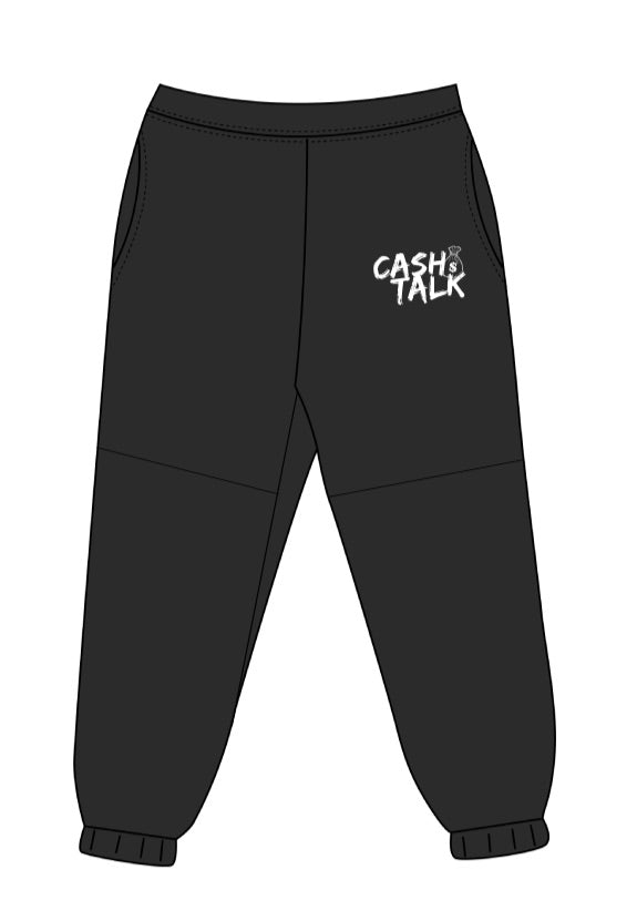 Black Cash Talk Tech Pants