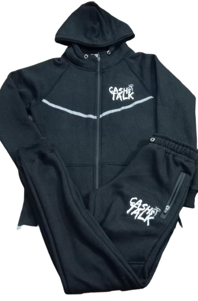 Black Cash Talk Tech Pants