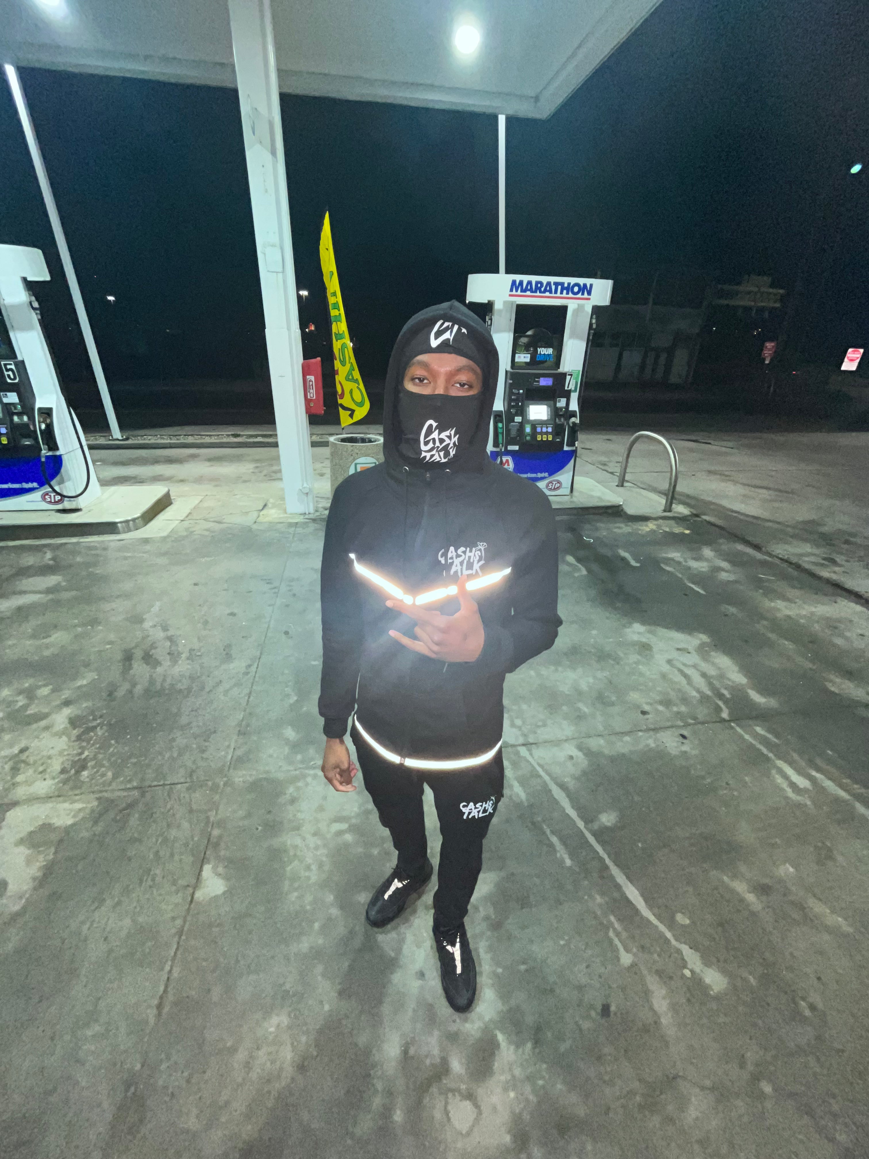 Black Cash Talk Tech Pants